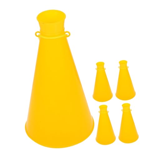Warmhm 5 Stück Jubelndes Horn Jubelnde Requisiten Trompeten Megaphone Jubeln Fußballhorn Hornspielzeug Party-horn Party-trompetenspielzeug Jubelnde Megafone Abs Yellow von Warmhm