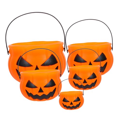 Warmhm 5 Stück Kürbis Eimer Kürbis Dekorationen bunt große Halloween-Schüssel mit Süßigkeiten Halter gruselig drinnen kreativer Süßigkeiteneimer Halloween- Abs Orange Warmhm 5 Stück Kürbis Eimer Kürbis Dekorationen bunt große Halloween-Schüssel mit Süßigkeiten Halter gruselig drinnen kreativer Süßigkeiteneimer Halloween- Abs Orange von Warmhm