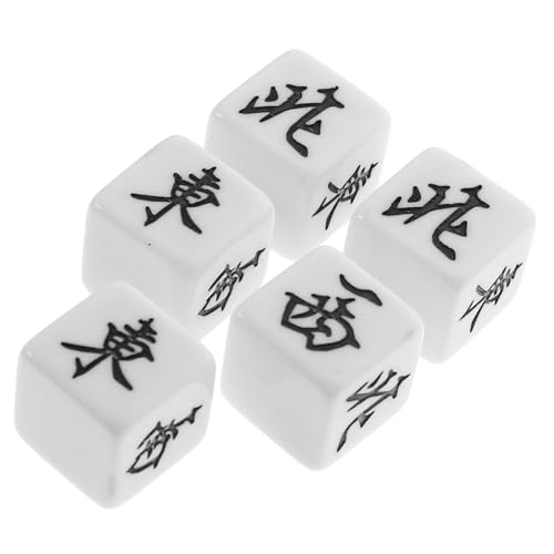 Warmhm 5 Stück Mahjong Windrichtungswürfel für Brettspiele Spielzubehör für Partys Zuhause und Bars Leicht und Tragbar Geselligkeit Warmhm 5 Stück Mahjong Windrichtungswürfel für Brettspiele Spielzubehör für Partys Zuhause und Bars Leicht und Tragbar Geselligkeit von Warmhm