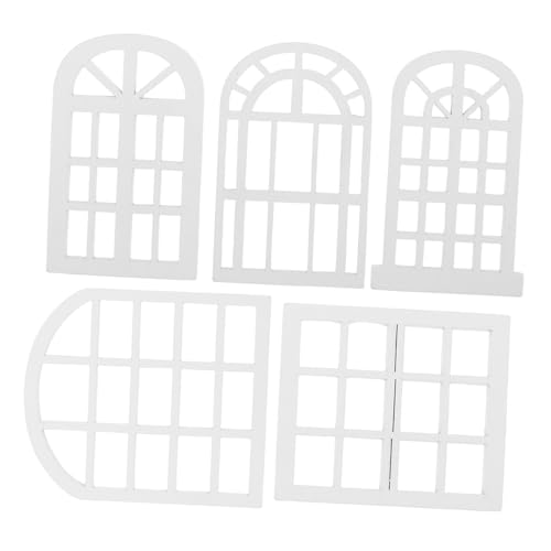 Warmhm 5 Stück Maßstab Fensterrahmen für Puppenhaus Dekoration Möbel Zubehör für Kreative Arrangements und Sammler von Warmhm