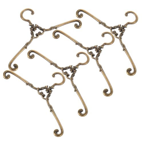 Warmhm 5 Stück Mini Kleiderbügel Miniatur Kleiderbügel Ornamente Puppenrock Kleiderbügel Mini Haushaltsbedarf Puppengarderoben Kleiderbügel Puppenschuhständer Zarte Kleine von Warmhm