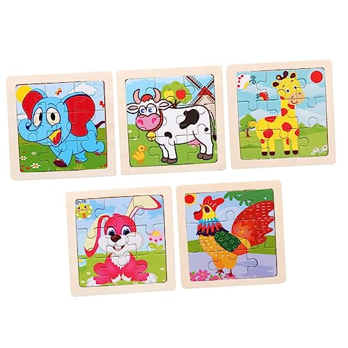 Warmhm 5 Stück Puzzle- aus Holz Frühpädagogisches lustige Puzzle-Spielzeuge Hölzern Warmhm 5 Stück Puzzle- aus Holz Frühpädagogisches lustige Puzzle-Spielzeuge Hölzern von Warmhm