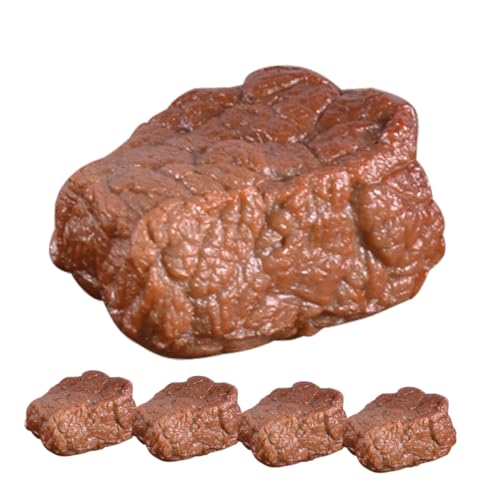Warmhm 5 Stück Rindfleischwürfel -Modellspielzeug Rindfleisch-Modell künstliche Fleischstütze echt aussehendes falsches Fleisch westliche Kücheneinrichtung PVC Brown Warmhm 5 Stück Rindfleischwürfel -Modellspielzeug Rindfleisch-Modell künstliche Fleischstütze echt aussehendes falsches Fleisch westliche Kücheneinrichtung PVC Brown von Warmhm