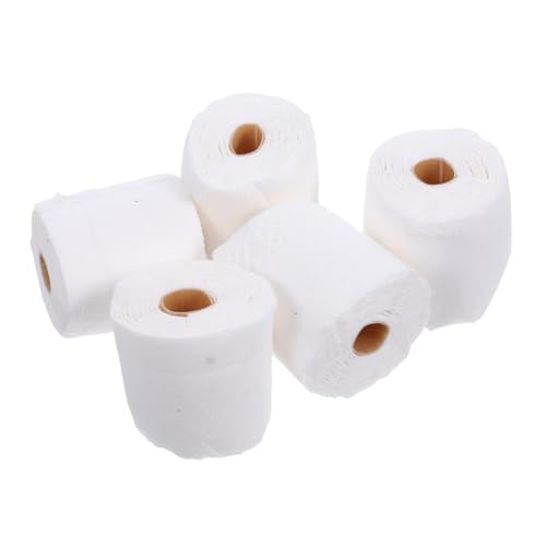 Warmhm 5 Stück Rollen Mini Taschentücher Layout Dekoration Badezimmer Puppenbezüge Puppenhauszubehör Puppenhaus Taschentücher Modell Miniatur Ornament Miniatur Toilettenpapier Mikro von Warmhm