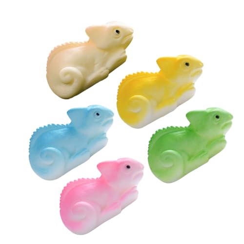 Warmhm 5 Stück Simulierte Eidechsen Dekorationen Reptilienspielzeug Tierfiguren Terrarium Garten Miniaturfiguren Reptilien Partygeschenke Landschafts Puppenhaus von Warmhm
