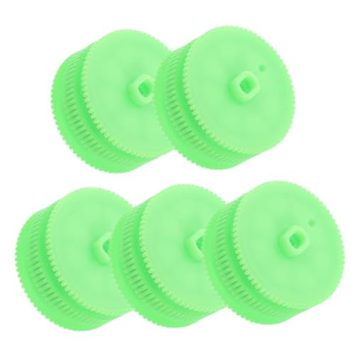 Warmhm 5 Stück Stützräder für Panzer RC-Schienenräder RC-Autoteile Reifen Spielzeugautos mit Rädern RC-Autoräder kleine Räder für Projekte Mini-Reifen Plastik Light Green von Warmhm