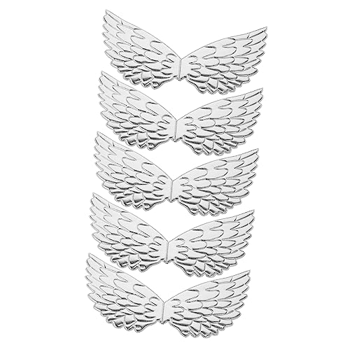 Warmhm 5 Stück Teiliges Einhornflügel Silberne Engelsflügel Accessoires Leichte Bühnenrequisiten für Halloween Weihnachten Kostümfest Party Tanz und Aufführungen von Warmhm