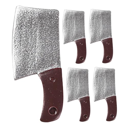 Warmhm 5 Stück Teiliges Küchenmesser aus Resin Realistische Puppenhaus Küchenutensilien für DIY Dekoration und Hausgestaltung von Warmhm