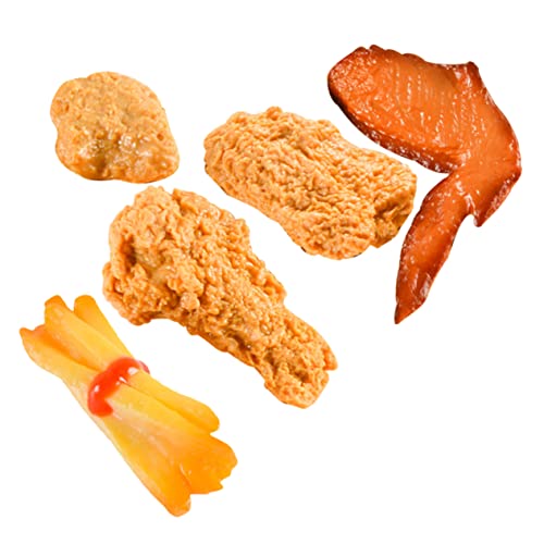 Warmhm 5 Stück Teiliges Realistische Fake Food Modelle für Fotografie Simulierte Frittierte Snacks Deko für Zuhause Kindergärten und Küchen Verschleißfest und Langlebig von Warmhm
