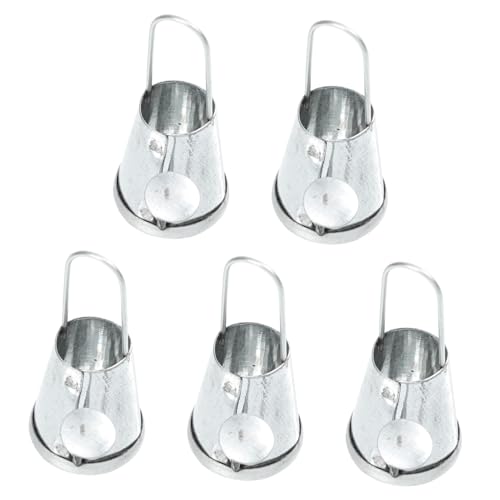 Warmhm 5 Stück Wasserkocher Micro Landschaft Anlage Mini Krug Wasserkanne für Botanisches winzig klein puppenhauszubehör Gießkanne Mikrolandschaftsmodelle Eisen Silver von Warmhm