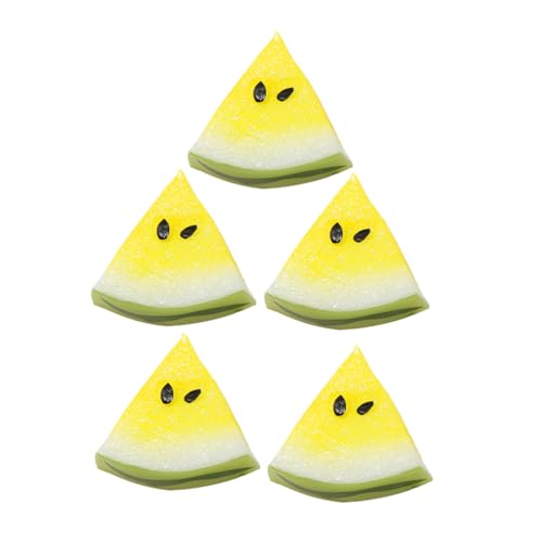 Warmhm 5 Stück Wassermelonenscheibenspielzeug Gefälscht Realistisch Deko Mini-Fake-Obst Modell Mit Künstlicher Wassermelone Mini-obstspielzeug Künstliche Wassermelonenscheiben Harz Gelb Warmhm 5 Stück Wassermelonenscheibenspielzeug Gefälscht Realistisch Deko Mini-Fake-Obst Modell Mit Künstlicher Wassermelone Mini-obstspielzeug Künstliche Wassermelonenscheiben Harz Gelb von Warmhm