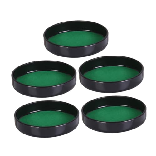 Warmhm Würfelbecher-unterhalter 5 Stück Wildleder-Chassis Würfel-Shaker-tablett Deckel Zur Geräuschreduzierung von Warmhm
