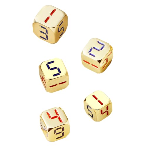 Warmhm 5 Stück goldene Zahlenwürfel Party klein Mini farbig riesige Würfel große nummerierte Würfel Brett Würfel Spielwürfel Requisiten Würfel Würfel für Spiel Zinklegierung Warmhm 5 Stück goldene Zahlenwürfel Party klein Mini farbig riesige Würfel große nummerierte Würfel Brett Würfel Spielwürfel Requisiten Würfel Würfel für Spiel Zinklegierung von Warmhm