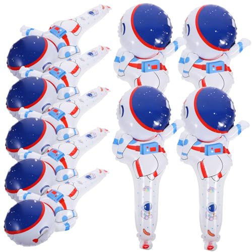 Warmhm 50 Stück Astronauten Helium Ballons Handgehaltene Aluminium Folienballons für Mottopartys Deko Events Geburtstagsfeiern und Fotorequisiten von Warmhm