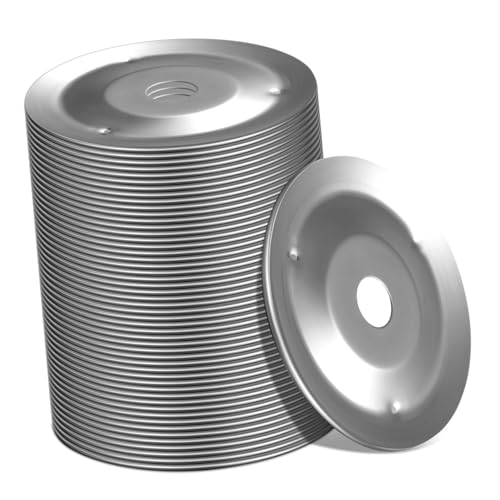 Warmhm 50 Stück Beckenringe Zubehör In Trommelform Zum Jubeln Von Tamburinen Kleine Becken Tambourin Tamburine Trommelringe Schellen Becken Percussion Silber Edelstahl von Warmhm