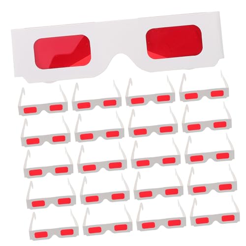 Warmhm 50 Stück Feuerwerksgläser Powerpuff- -accessoires Tv-brille Für Valentinstag-herzglas Valentinstag Gläser Power Puff Mädchenbrille Roter Rahmen Rosa Herzbrille Papier von Warmhm