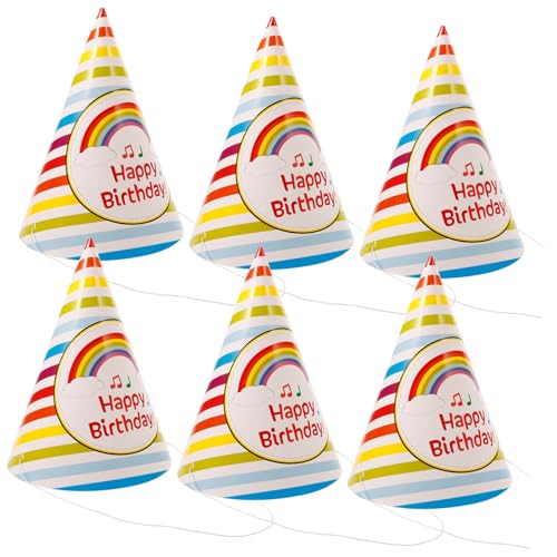 Warmhm 50 Stück Geburtstagsparty-kegelhüte, Bunte Papierkegelhüte, Geburtstagsparty- von Warmhm