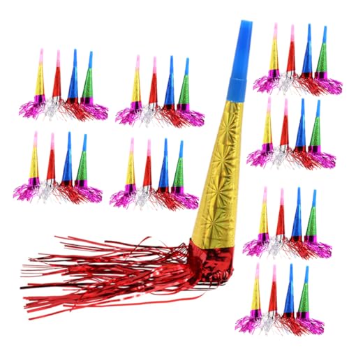 Warmhm 50 Stück Lautsprecher Aus Laserpapier Blowouts Krachmacher Blowouts Partypfeifen Partykrachmacher Für Festivals Krachmacher Pfeift Favorisieren Blowouts Hörner Plastik von Warmhm