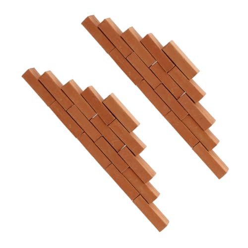 Warmhm 50 Stück Miniaturziegel für DIY Garten Dekoration Kinderfreundliche Handgefertigte Ziegelsteine für Kreatives Bauen und Fantasievolles von Warmhm