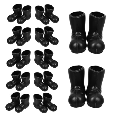 Warmhm 50 Stück Ministiefel Weihnachtsdekoration Weihnachtsschmuck Puppenhaus Weihnachten Weihnachtsstrumpf mit Füßen Hausschuhe Weihnachtsschuhe Statuen Miniatur-Schuhmodelle Sport Black von Warmhm