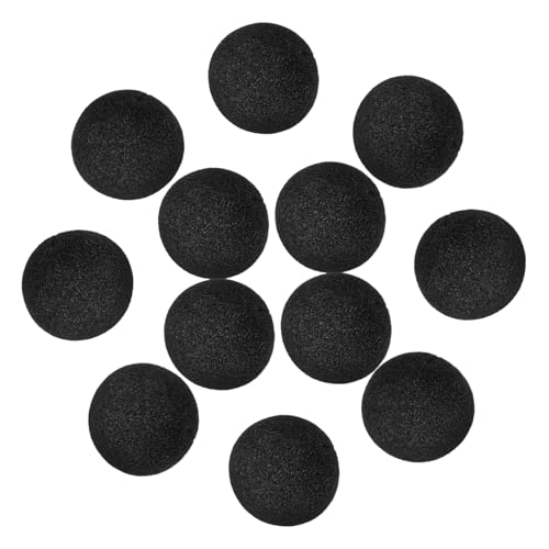 Warmhm 50 Stück Nase Clown Schwämme Kind Karneval Erwachsene Halloween Streich Party Schwarze Clownsnase Lustige Clownsnase Schwammnase für Fasching Schwamm-Clown-Nase Clownnase Black von Warmhm