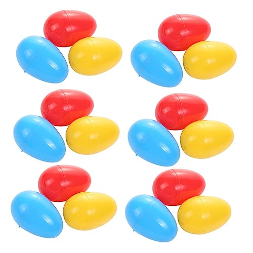 Warmhm 50 Stück Ostereier Frohe Ostern leer Osterfüller Verzierung für gefälscht fillable easter eggs plastikkiste Süßigkeitenverpackung -Süßigkeiten-Boxen kreative Osterdeko von Warmhm