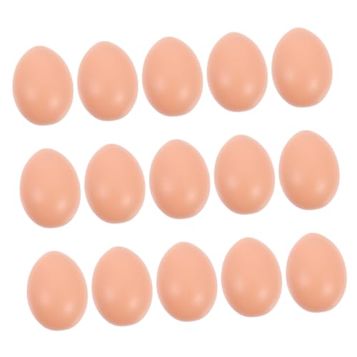 Warmhm 50 Stück Ostereier künstliche Hühnereier Ostern-Dekorationsset gefälschte Notgroschen Mini bastelzeug für adventsgeschenke Simulation Eier Ostervorräte Plastik Khaki von Warmhm