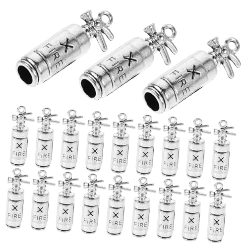 Warmhm 50 Stück Puppenhaus-feuerlöscher Mini-Herd- Funktioniert Kaminpuppen Küchenschränke Für Puppenstuben Mini-Feuer-puppenhaus-Dekoration Aufblasbares Lagerfeuer Metall Silver von Warmhm