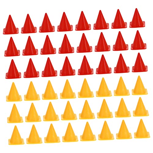 Warmhm Pädagogisches Verkehrskegel-Spielzeug 50 Stück Realistisches Design Aus Abs-Material Für Jungen Und Mädchen Zufällige Farbe von Warmhm