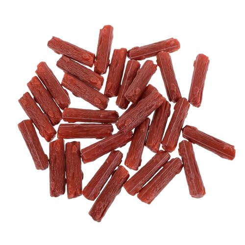 Warmhm 50 Stück Sandtischmodell Aus Holz Baumstumpfschmuck Dekoration Mini-baumstumpffiguren Simulation Simulieren Künstlich Gefälscht Landschaft Miniatur Stamm Plastik Dark Brown von Warmhm