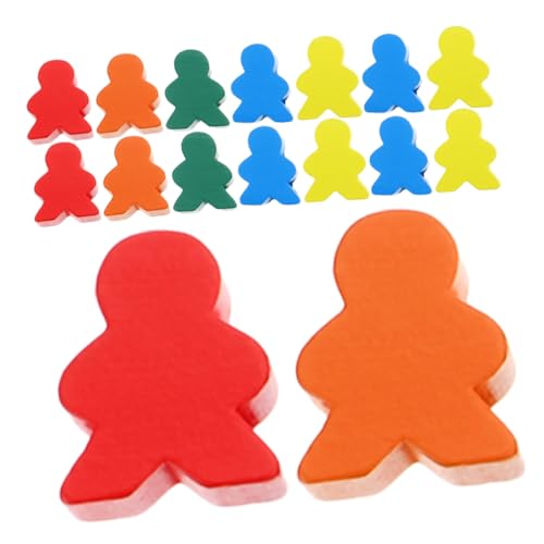 Warmhm 50 Stück Schachzubehör Spiel Klein Anbindung Token Stichwort Erwachsene Bunt Verpfänden Intellektuelles Schachbrett Dual Dual Zeichen Schachtisch Backgammon Holz von Warmhm