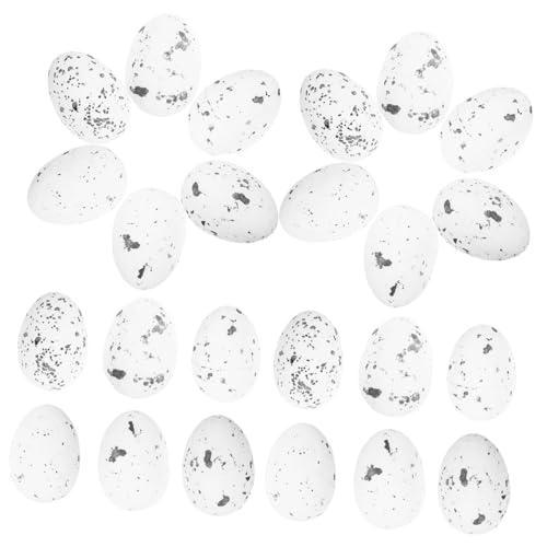 Warmhm 50 Stück Schaumeier Ei selber basteln Eierornamente aus Schaumstoff Mini-Schaumei Hühner ostereier ostereierfarbe kleines Osterei schmücken Party Gefälligkeiten Weiß von Warmhm