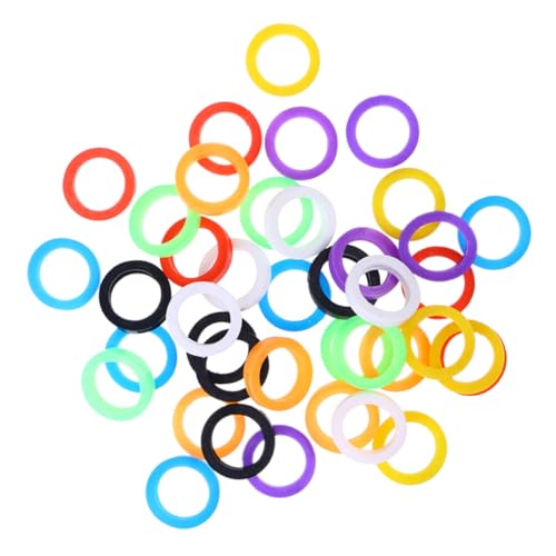 Warmhm 50 Stück Silikon Schlüsselhüllen Flexible Schutzhüllen Bunte Schlüsselkappen Staubdicht Dehnbare Schlüsselabdeckungen Passend für Standardtürschlüssel von Warmhm