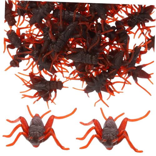 Warmhm 50 Stück Simulation Insektenmodell realistisch Cricket- gefälschte Fehler Heuschrecke vorgeben für kinderspielzeug Mini-Grillen Plastikgrößen Coffee von Warmhm