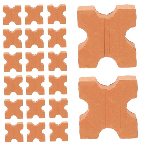 Warmhm 50 Stück Simulierte kleine Steine Modellbau Material Miniaturziegel Modellbau-Materialien Mini-Puppenhausmöbel Wandpaneel aus Backstein Konstruktion Mini-Objekte Mini-Steine Boden von Warmhm