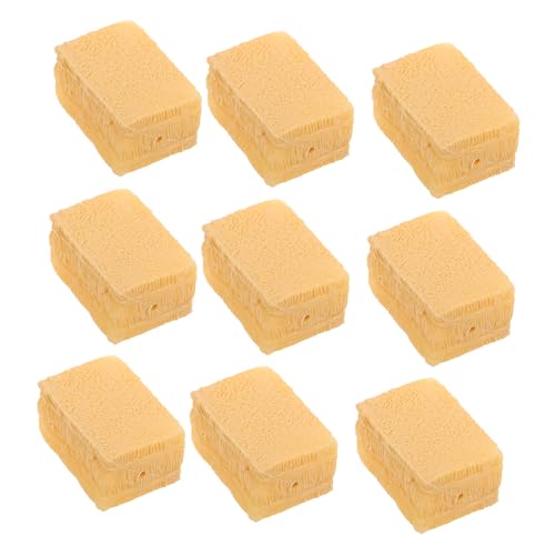 Warmhm 50 Stück Tierfutterbeutel Modell Dekorative Heu Minifiguren Heuhaufen Miniaturen Künstliche Heuballen Miniaturfiguren Halloween Heuballen Bastelheu Mini Artikel Kleiner von Warmhm