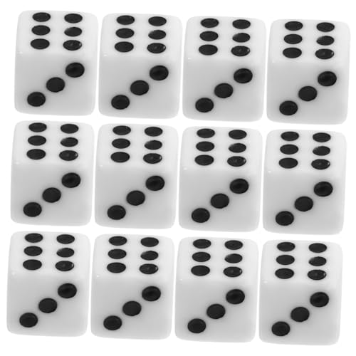 Warmhm 50 Stück Würfel -brettspielzubehör Würfel Abgerundete Ecken Würfel Groß Tragbar Würfel-gastgeschenke Sechsseitig Unterhaltung Stirbt Spielwürfel Requisiten Acryl Weiß von Warmhm
