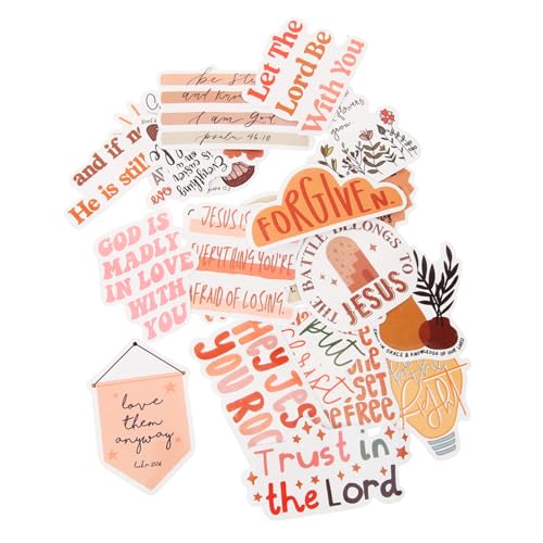 Warmhm 50Stücke Jesus Aufkleber wasserdichte Sticker Für Scrapbooking Wasserflaschen Laptops Und DIY Projekte Christliche Motivaufkleber Im Graffiti Stil von Warmhm