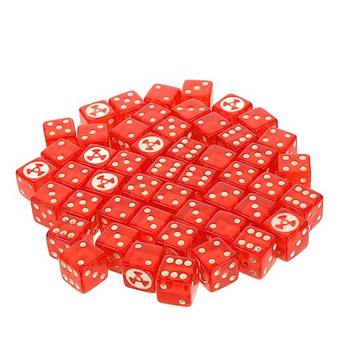 Warmhm 50Stücke Mini Aus Solidem Acryl Mit Kernstrahlungsdesign Für Partys Tischspiele Und Familienunterhaltung Für Gesellschaftsspiele von Warmhm