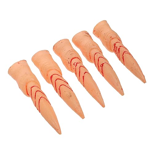 Warmhm 5Stücke Halloween Fingerabdeckungen Gruselige Lange Fingernägel Für Cosplay Zombie Und Halloween Partys Auffällige Requisiten Für Schaurige von Warmhm