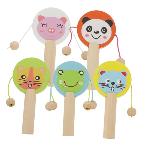 Warmhm 5Stücke Holz Musikspielzeug Lustige Rasseln Für Alter Von Jahren Orff Instrumente Für Frühe Bildung Und Kreative Spielstunden Für Kleine Musiker von Warmhm