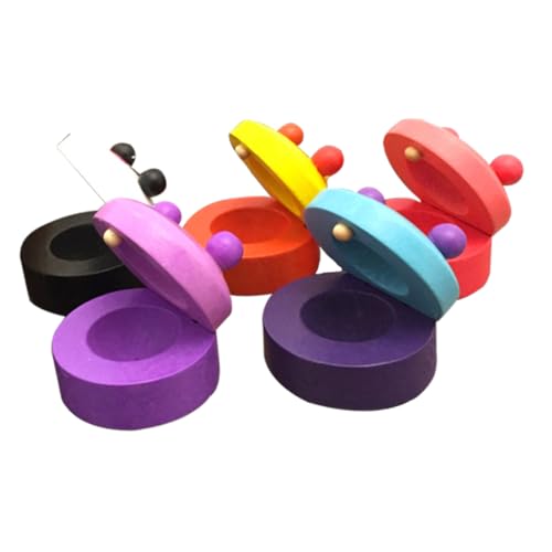 Warmhm 5Stücke Percussion Holzmusikinstrumente Für Kleinkinder Tier Kastagnetten Fördert Die Musikalische Entwicklung Im Kinderzimmer von Warmhm
