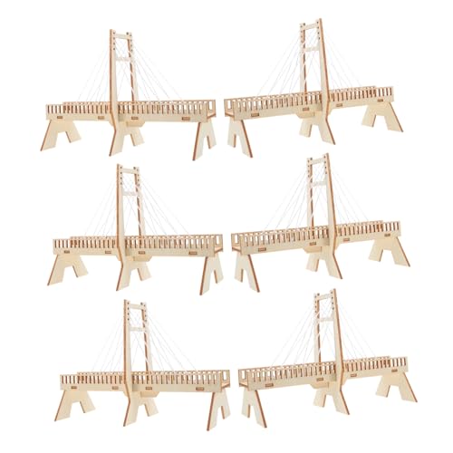 Warmhm 6 Sets Handgefertigtes Schrägseilbrückenmodell: DIY Stem-projektkit Für Naturwissenschaftliches Lernen – Entwicklung Der Feinmotorik, Holz-3d-puzzlebrücke Warmhm 6 Sets Handgefertigtes Schrägseilbrückenmodell: DIY Stem-projektkit Für Naturwissenschaftliches Lernen – Entwicklung Der Feinmotorik, Holz-3d-puzzlebrücke von Warmhm