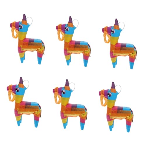Warmhm 6 Stk Piñata Kaninchen Gastgeschenke zum Thema Pferd Hasengeschenke Spielzeug Ornament Boho-Dekor Partybevorzugung Halloween Dekorationen Requisiten Tier Bankett Maiskuchen Papier von Warmhm