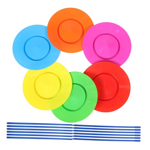 Warmhm 6 Stück 6 Jonglierspielzeug Sich Drehende Platten Jonglierstöcke Drehbarer Plattenständer Sich Drehender Essteller Rotationswerkzeugsatz Porzellanspielzeug Gyroplatte Plastik Warmhm 6 Stück 6 Jonglierspielzeug Sich Drehende Platten Jonglierstöcke Drehbarer Plattenständer Sich Drehender Essteller Rotationswerkzeugsatz Porzellanspielzeug Gyroplatte Plastik von Warmhm