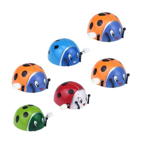 Warmhm 6 Stück Aufziehspielzeug Kunststoff Ladybug Spielzeuge für Partys Feste und Kindergartenaktivitäten Fördert Koordination und Kreativität Zufällige Farbe von Warmhm