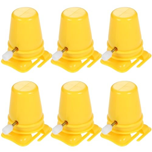 Warmhm 6 Stück Aufziehspielzeug Uhrwerk Spielzeug Teil Gehhilfe Zum Aufziehen DIY-Bastelzubehör Teile Gelb von Warmhm