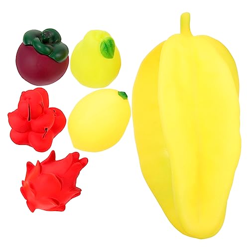 Warmhm 6 Stück Bananen-Requisiten Auspressen Entlüftungsspielzeug Quetschspielzeug Dehnbarer Bananen-partybevorzugung -Squeeze- Kniffliges Partyspielzeug Vinyl von Warmhm