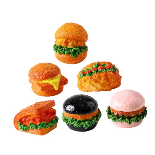 Warmhm 6 Stück Burger-Modell Mini-Essen Brotmodell Gefälschte Hamburger Miniaturen Mini-küchenzubehör Simuliertes Essen Miniatur-Dinge Simulation Brot Mini-puppenhauszubehör Harz Warmhm 6 Stück Burger-Modell Mini-Essen Brotmodell Gefälschte Hamburger Miniaturen Mini-küchenzubehör Simuliertes Essen Miniatur-Dinge Simulation Brot Mini-puppenhauszubehör Harz von Warmhm