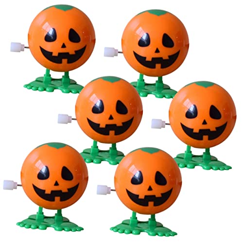Warmhm 6 Stück Halloween- halloween halloween toys spielsachen halloween dekoration lustige Aufziehspielzeuge Lustige Spielzeuge für Plastik Orange von Warmhm